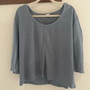 Poetry Light Blue Hemp & Organic Cotton T-Shirt Size UK 18 US 14 Large Airy